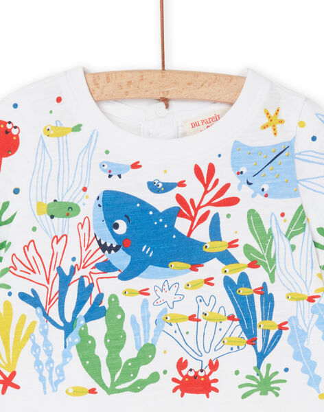 T-shirt blanc à motifs animaliers RUPOPTI3 / 23SG10X3TMC000