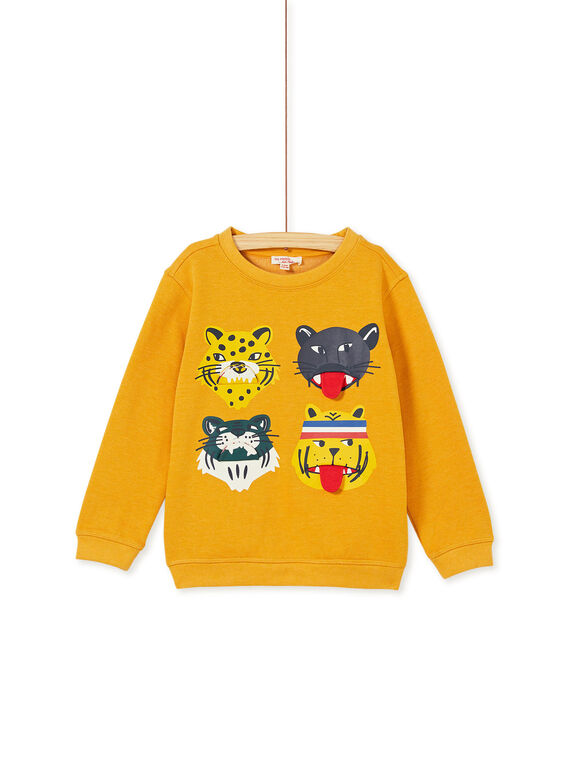 Sweat moutarde enfant garçcon KOBRISWE2 / 20W902F1D5EB118