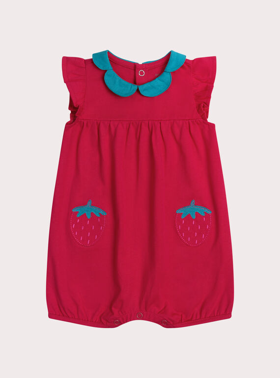 Grenouillère fraise pour bébé fille WEFIGREFRA / 25SH13V1GRE510