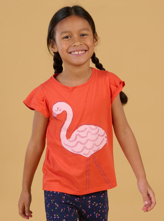 T-shirt à motif flament rose RAJOTI5 / 23S90185TMC404