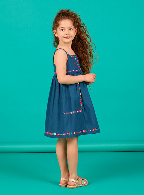 Robe brodée à fines bretelles LABONROB2 / 21S901W2ROB716