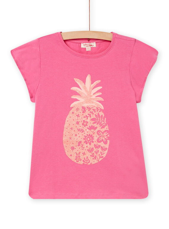 T-shirt manches courtes rose enfant fille NAJOTI4 / 22S90172TMC313
