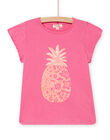 T-shirt manches courtes rose enfant fille NAJOTI4 / 22S90172TMC313