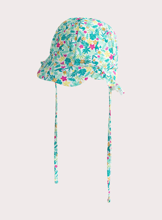 Chapeau de bain anti-uv imprimé fleuri pour bébé fille WYIJACHA1 / 25SI09H4CHA000