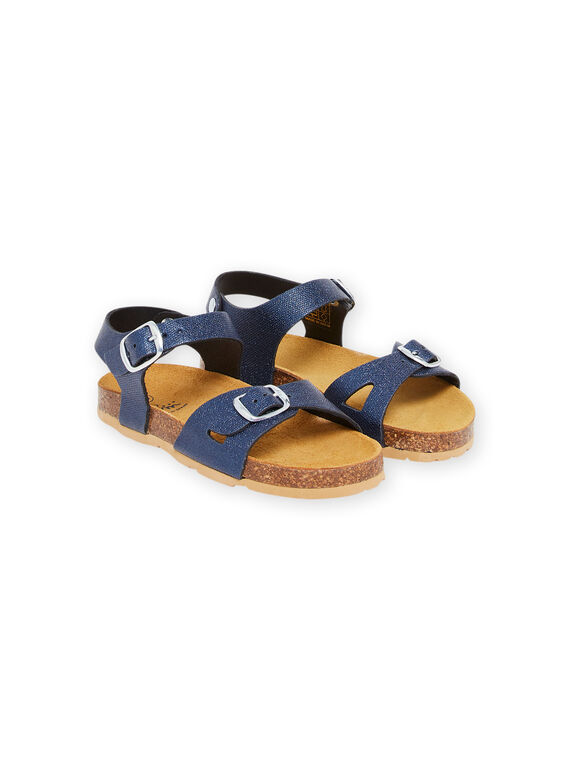 Sandales bleu marine enfant fille NANULEA / 22KK3545D0E070