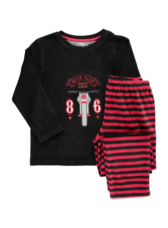 Pyjama en velours garçon BGPYJMOTO / 17WH12K5PYJ090