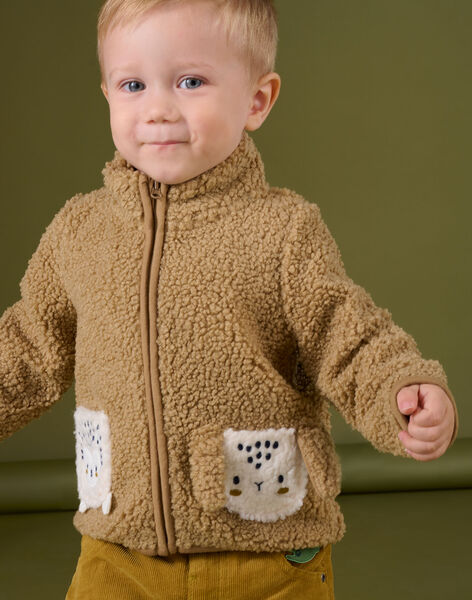 Gilet bicolore zippé en sherpa PURHUGIL / 22WG10Q1GIL821