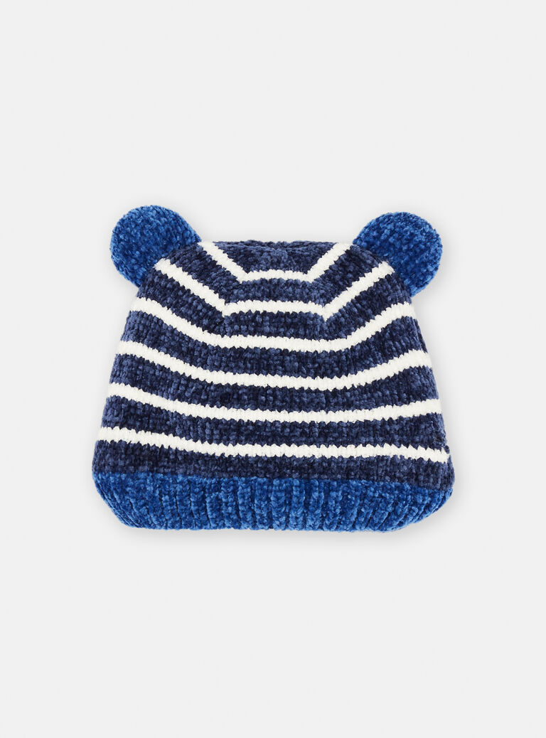 1 bonnet+ 1 paires de gant bébé naissance garçon - Smiley baby