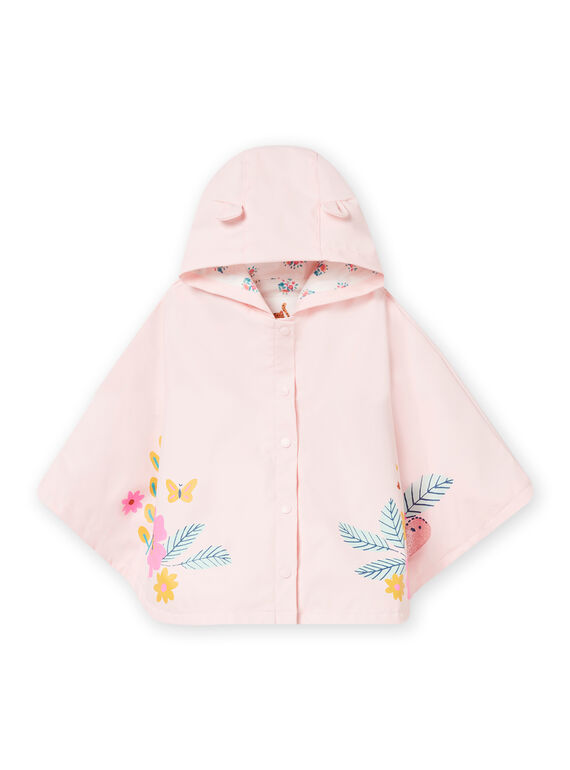 Cape rose poudré bébé fille NIGACAP / 22SG09D1CPED327