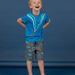T-shirt manches courtes bleu à motif surfeur enfant garçon
