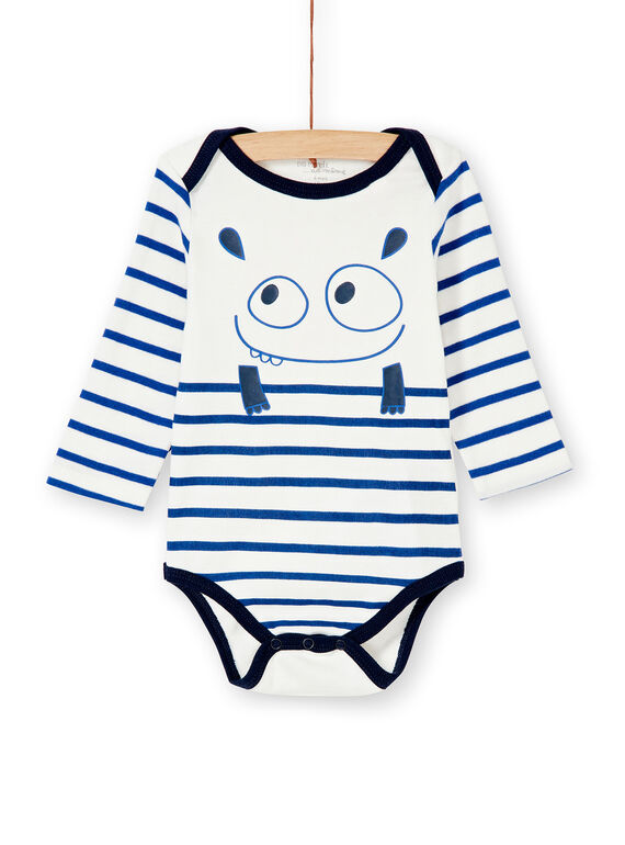 Body manches longues layette garçon rayé motif monstre KEGABODMON / 20WH1493BDL001