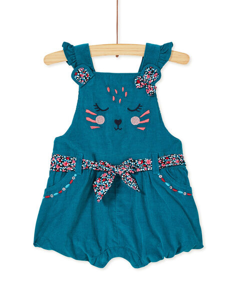 Salopette Courte Turquoise En Velours Bebe Fille Catalogue Dpam Bebe Dpam