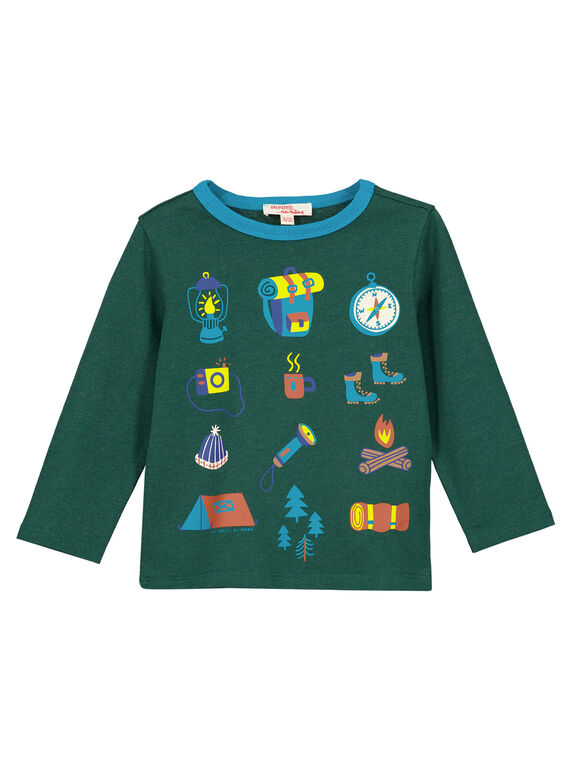 Tshirt Manches Longues Vert Fonce Chiné GOTUTEE3 / 19W902Q1TMLG620