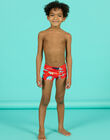 Maillot de bain rouge orangé à imprimé dinosaures enfant garçon NYOMERSHODIN / 22SI02L4MAIF527