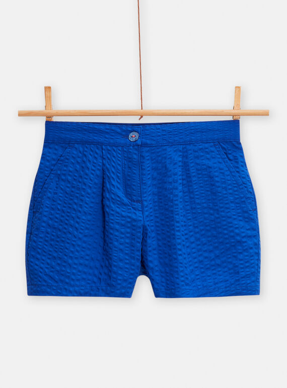 Short bleu pour fille TAPASHORT / 24S90121SHOC207