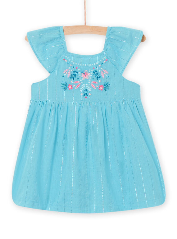 Robe bleue bébé fille NIFICROB2 / 22SG09U1ROB204