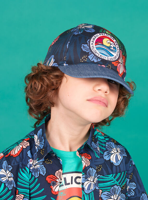 Casquette bleu nuit enfant garçon LYOBONCAP / 21SI02W1CHA705
