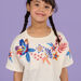 T-shirt écru foncé à motifs fleuris Enfant Fille