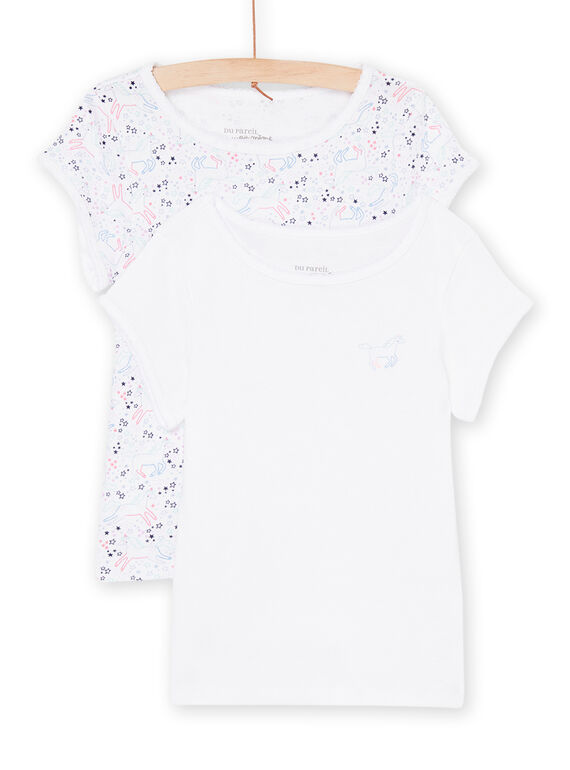 2 maillots de corps blanc à imprimé et motif fantaisie REFATELIC / 23SH1111HLI000