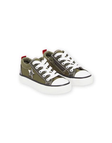 Baskets en toile kaki avec patch étoile ROTOILKAKI / 23KK3675D16604