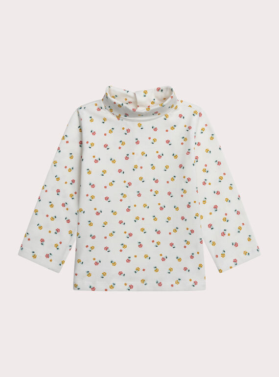 Sous pull fleuri pour bébé fille XICOSOUP / 25WG09O1SPL001
