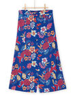 Jupe longue bleue à imprimé exotique Femme Adulte RAMUMJUP1 / 23S993G1JUP720
