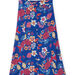 Jupe longue bleue à imprimé exotique Femme Adulte