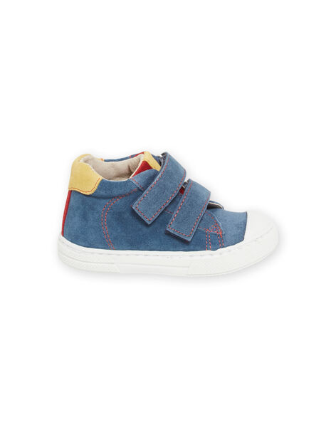 Baskets bleu azur, jaunes et rouges bébé garçon NUBASARTHUR / 22KK3831D3FC201