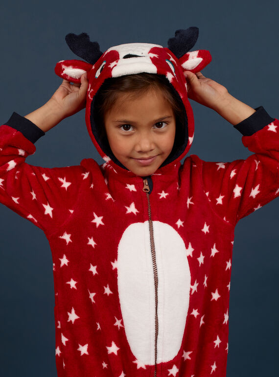 Surpyjama renne de Noël imprimé étoile bébé, enfant et adulte MEMISURNO / 21WH12F1D4S505