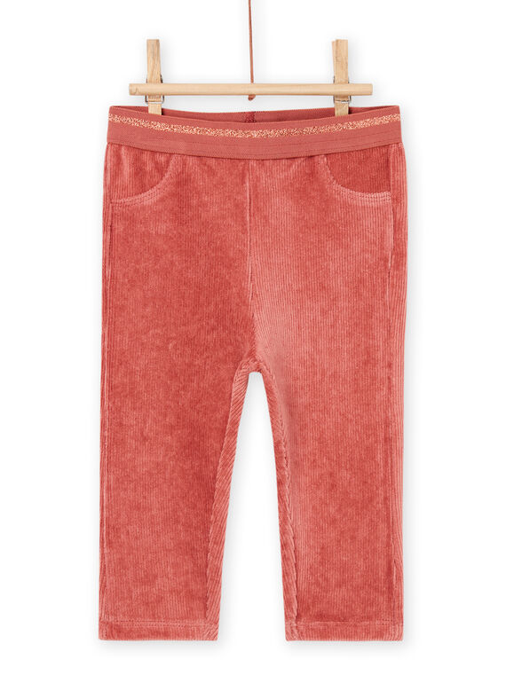 Pantalon rose en velours PIRHUPAN2 / 22WG09Q1PAND332
