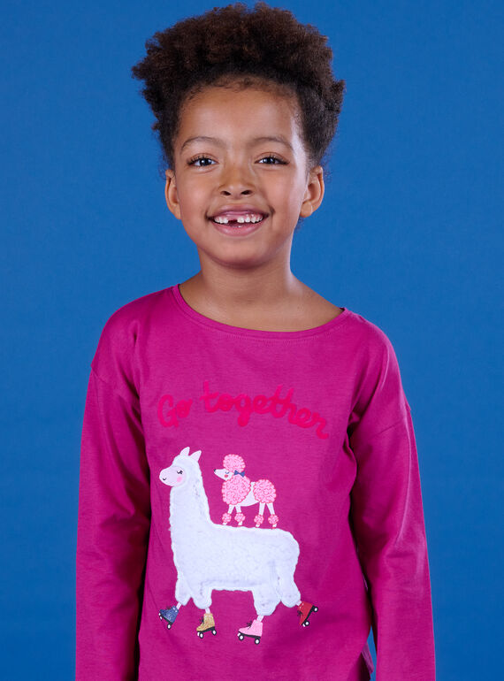 T-shirt à manches longues à imprimé lama et chien PAMUTEE2 / 22W901R2TMLD312