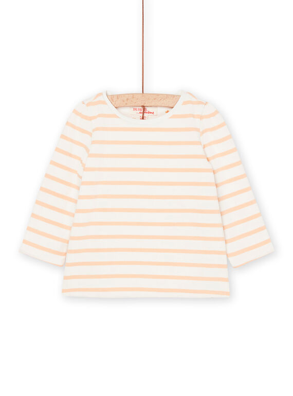 T-shirt blanc et orange réversible RIMAGTEE / 23SG09T1TML001