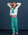 Ensemble pyjama motif fantaisie crocodile enfant fille MEFAPYJCRO / 21WH1182PYJ001