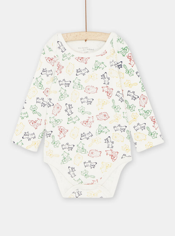 Body multicolore à imprimé animaux bébé garçon SEGABODAOP / 23WH1462BDL001