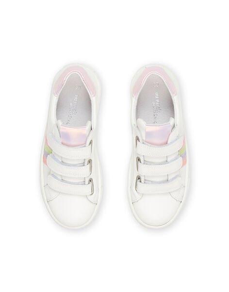 Basket cuir velcros fille glitter RABASRAINB / 23KK3524D3F000