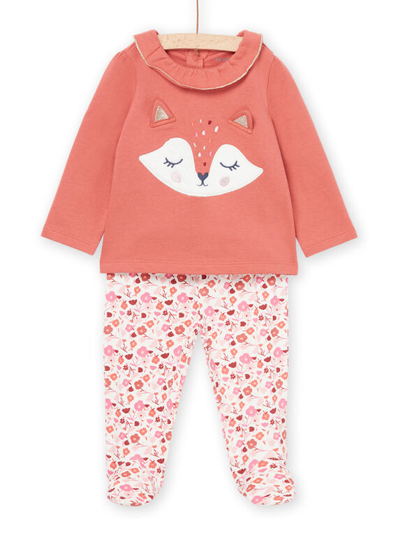 Ensemble pyjama t-shirt et pantalon à animation renard PEFIPYJFOX / 22WH1321PYJE415