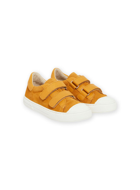 Baskets jaunes en croûte de cuir enfant garçon NOBASVITALI / 22KK3632D3F010