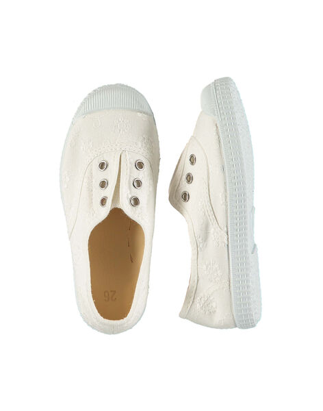 Tennis Toile Brodee Fille Soldes Enfant Dpam