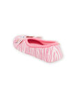 Ballerines roses à imprimé zèbre NAPANTPANTH / 22KK3521D5S030