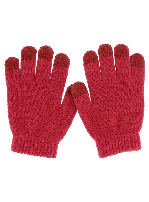 Paire de gants roses fille DYATRIGAN / 18WI01D1GAN308