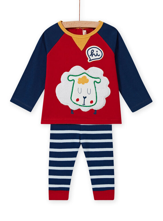 Ensemble T-shirt à motif mouton et legging rayé bébé garçon MUMIXENS / 21WG10J1ENS505