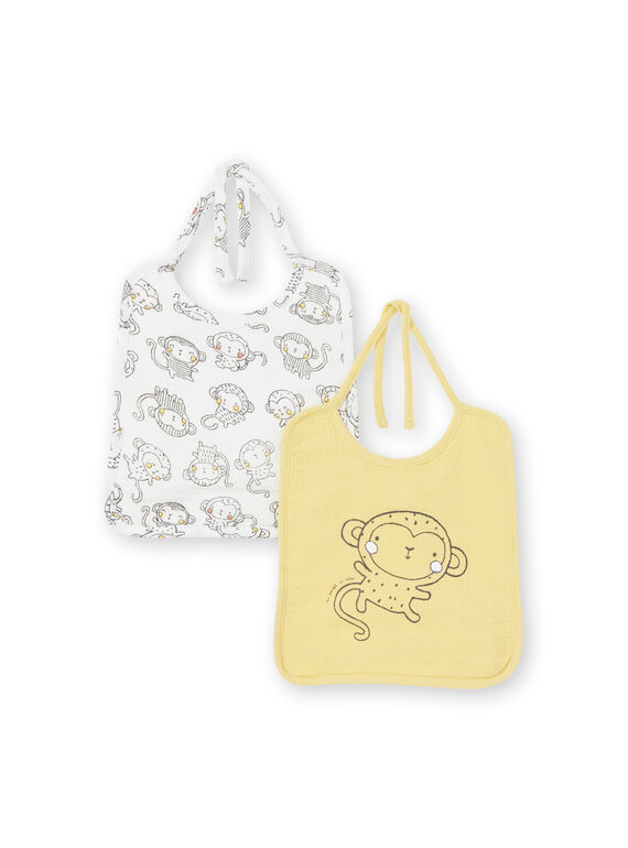 Lot de 2 bavoirs naissance garçon LOU1BAV2 / 21SF41H1BAV103