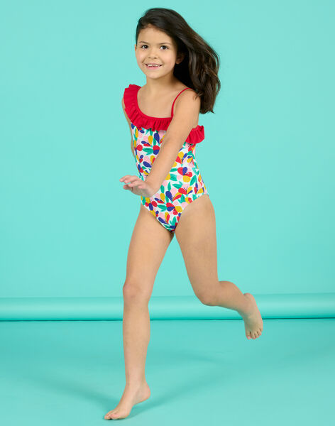 Maillot de bain blanc enfant fille NYAMER1 / 22SI01L7MAI000