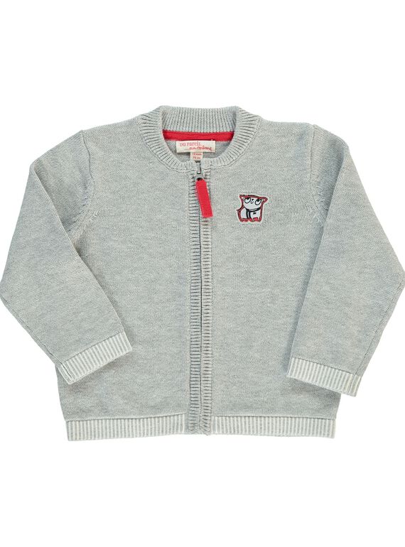 Gilet zippé bébé garçon DUJOGIL6 / 18WG1036GILJ908