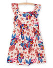 Robe Rose poudré à imprimé exotique Enfant Fille RAMUMROB3 / 23S901G2ROBD327
