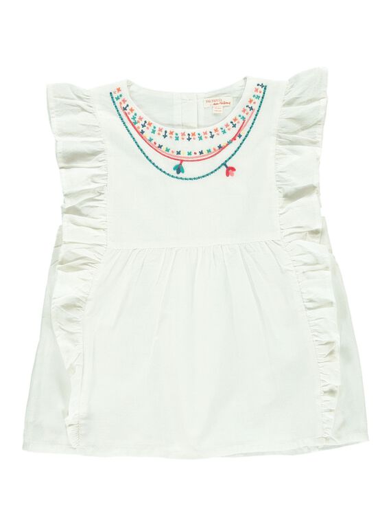 Blouse manches courtes fille CAFRICHEM2 / 18S901H2CHE000