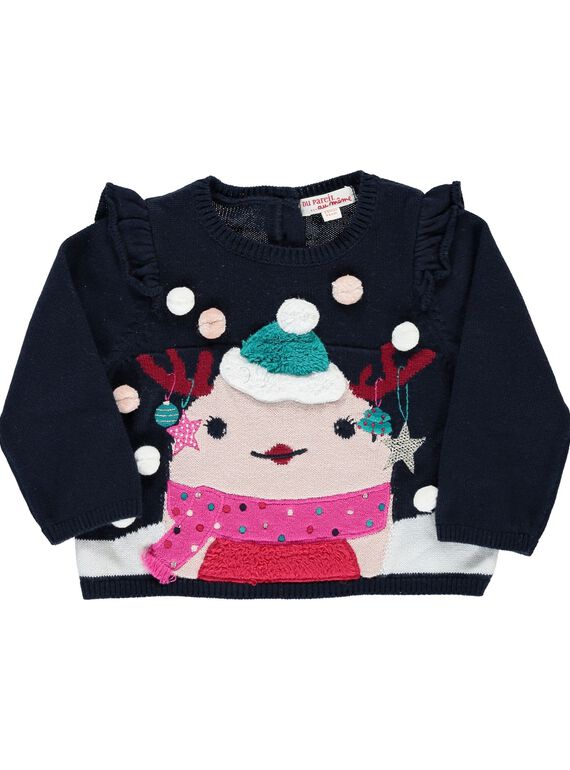 Pull de Nol bébé fille DICRAPUL2 / 18WG09R2PUL070