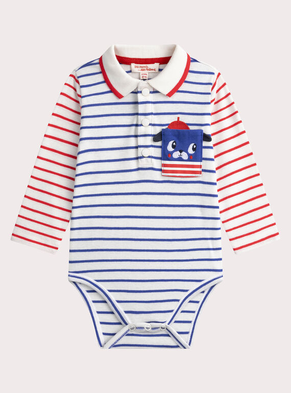 Body manches longues écru bébé garçon WUKABOD / 25SG1032BODA002