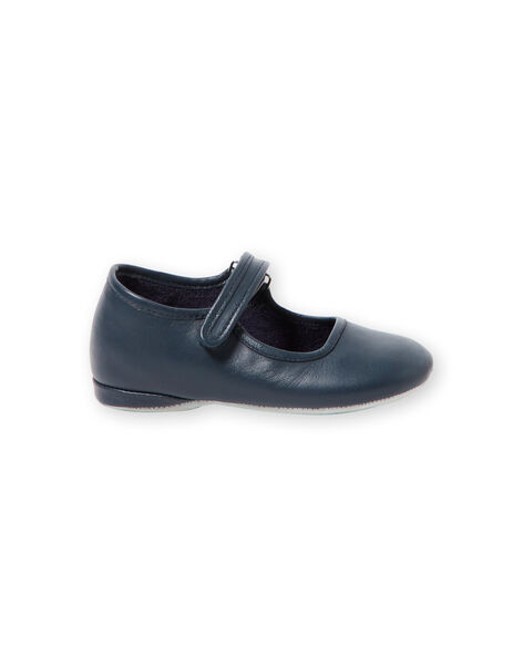 Chausson babies cuir marine enfant fille GFBELFILL2 / 19WK35E1D07070