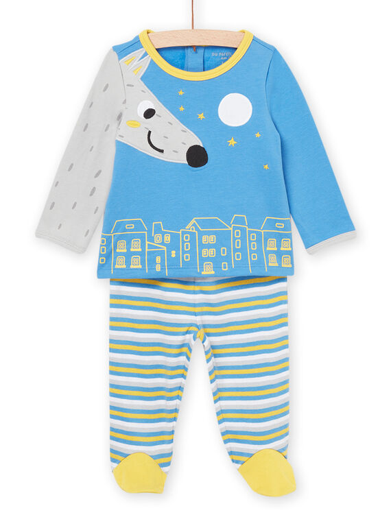 Ensemble pyjama à animation loup PEGAPYJLOU / 22WH1421PYJ201